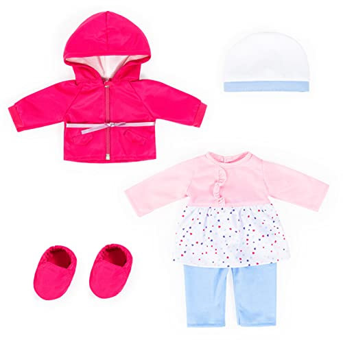 Bayer Design 84200AJ Puppenkleidung, Outfits, Babypuppen Anziehsachen 38-43cm, mehrteilig, Puppenzubehör