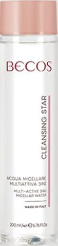 Becos Cleansing Star Mizellenwasser, multifunktional, 3 in 1, 200 ml – eine Lösung zum Make-up-Entfernen, Reinigen, belebend, in einer einzigen Geste