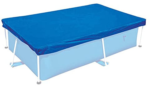 MAHWTF wasserdichte 220 x 150 cm Pool Abdeckplane Poolabdeckung Rechteckig Pool Cover Poolabdeckplane Anti-UV-Anti-Staub Schwimmbad Abdeckung für Aufblasbare Familienpool Frame Pool