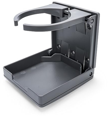 Camco RV/Marine Adjustable Drink Holder | Holds Almost Any Size Mug, Cup, Bottle or Can | Extra Cup Holders for Cars, Trucks, RVs, Vans, Boats, and More | 2-Pack, Gray (44047)