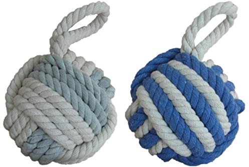 KandyToys Nautical Rope Knot Door Stop | Weighted Fabric Door Stop | Decorative Yarn Door Stopper | Door Wedge