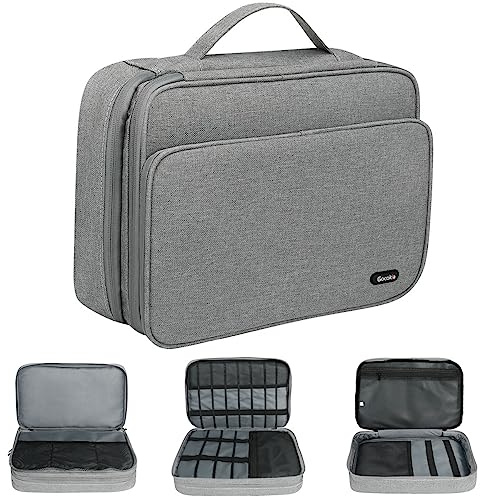 Gocokia Elektronisches Zubehör-Organizer, große Kapazität, Aufbewahrung, Handtasche mit Fronttasche, Reisekabel, Organizer, Gadget-Tasche, Tragetasche für iPad 11, Festplatten,