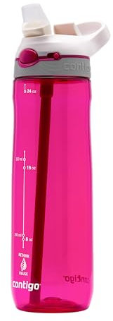 Contigo Ashland Autospout Gourde avec Paille Rabattable| Grande Bouteille d’Eau de 720 ML sans BPA | Gourde de Sport | Bouteille antifuites | Idéale pour l’école, Le Sport, Le vélo