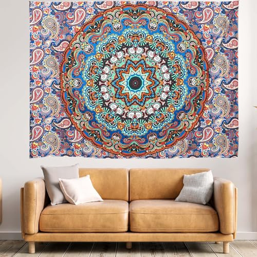 Povxlum Wandteppich Böhmisch 150x130cm, Wanddeko Boho, Wandteppich Aesthetic, Wand Deokration für Wohnzimmer, Wohnkultur, Wohnheim