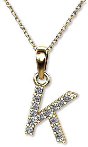 LillyMarie Buchstaben Kette Gold 333 Personalisierte Halskette mit Initial Anhänger Alphabet A-Z Buchstabenkette Damen Namenskette Geschenk für Frauen Weihnachten Geburtstag Valentinstag