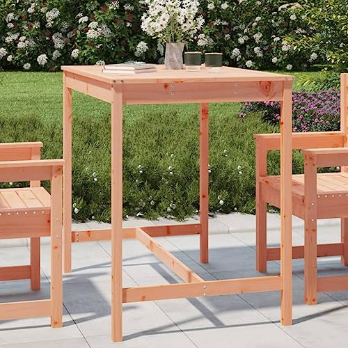 ShGaxin Gartentisch 121x82,5x110 cm Massivholz Douglasie Terrassentisch, Esstisch Garten, Balkontisch, Gartenesstisch, Gartenmöbel, Partytisch, 824093