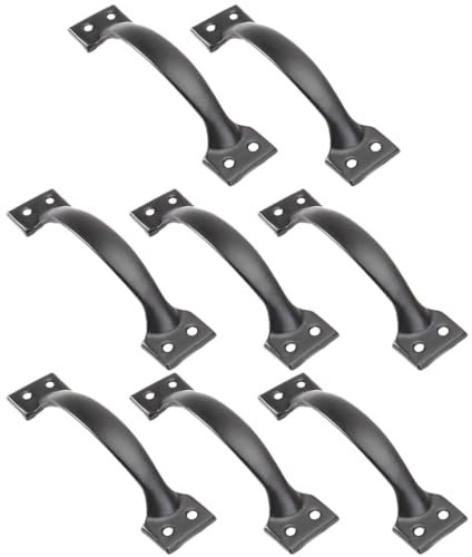 Kichvoe Antike Schublade Griffe Schwarz Scheune Tür Griffe Eisen Material Elegante Design Für