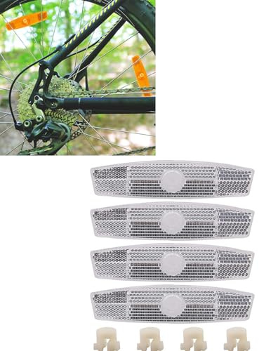 RJSQAQE Fahrrad-Reflektoren, Speichenreflektor, 360° Sichtbarkeit, Speichenreflektoren, Sicherheitswarnreflektor, Rennrad, Reifenreflektoren, Fahrradzubehör für Mountainbike