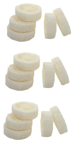 Healeved 15piezas Estropajos De Luffa Natural Soporte Para Jabón Organizador De Jabón Para Baño Esponjas De Exfoliación y Limpieza De Cocina Para Duchas y Lavabos