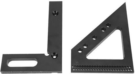 Imperial 3D Measuring Ruler, Aluminum Alloy, Protractor, Miter Triangular Ruler, 3D Multi Angle Measuring Ruler, Easy to Read for Woodworking, Engraved Scale, 5° Increment Angle