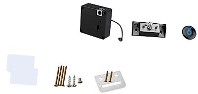 jojofuny 1satz Elektronischer Ic Karten Schloss Für Schränke Unsichtbares Design Programmierbar Für Einzel Und Doppeltüren Batteriefrei Mit Niedrigem Stromalarm