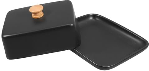 OUNONA Butterschale Aus Keramik Mit Deckel Für Aufbewahrung Von Butter Und Käse Küchendekor Und Arbeitsplattenzubehör Keramik-butterdose Mit Griff