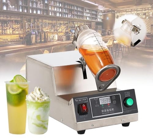 MáQuina Batidora De Leche EléCtrica (Brazo MecáNico Inclinado A 45°) + SincronizacióN De PrecisióN 180S, Coctelera AutomáTica De Té Con Leche + Pantalla Digital, Para Restaurantes