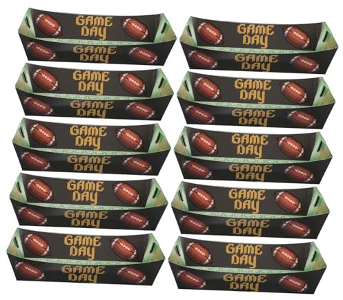 Vaguelly 10 Stück Teiliges Fußball Snackschalen Geburtstagsfeierdekorationen Rugby Teller und Servierplatten für Snacks bei Sportevents für Jede Feier