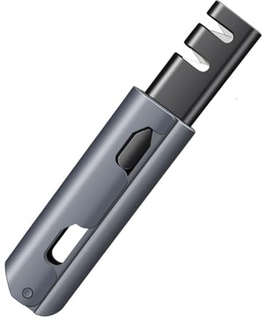 Vroxdrez Afiladora para hachas y cuchillas de herramientas de jardín, afilador portátil con diseño plegable y alta durabilidad, ideal para cortasetos, machetes y cuchillas de cortacésped