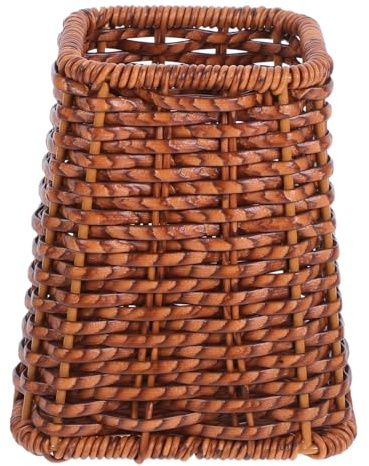 COLLBATH Cesta Escurridora de Utensilios de con Diseño de Mimbre Base Antideslizante Organizador para Cubiertos y Palillos para Cocina y Restaurante