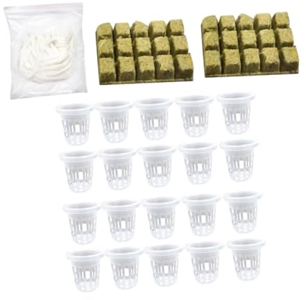 AKOOSY Hydrokultur Kit Erdloses Kulturset Netzbecher Pflanzenstarter Stecker Satz Für Aussaat Und Setzlinge Stecklingsanzucht Homogene Pflanzenanzucht