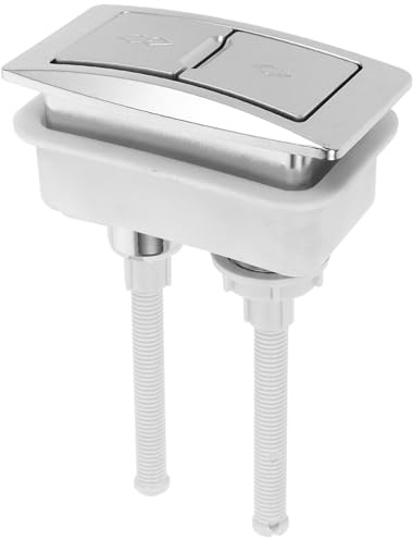 FONDOTIN Botón de Inodoro Cuadrado Doble Descarga Abs Resistente y Duradero para Cisterna de Inodoro, Repuesto para Baño y Mantenimiento, 1 Unidad Funcional para Uso Prolongado