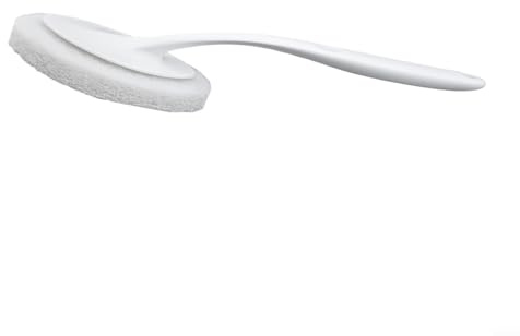 Long Handle Scouring Pad Sponge for Effective Cleaning of For Bathroom and Kitchen (White)