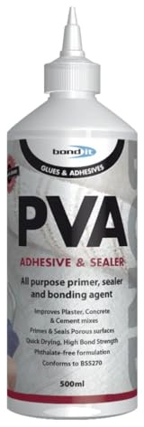 Bond It PVA Bond Adhesive & Sealer – 500ml White | All-Purpose Primer – Sealer & Bonding Agent for Plaster – Cement – Concrete – Timber & Porous Surfaces | Quick Drying – High Strength – Interior Use