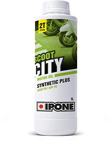 IPONE – Huile Scooter 2 Temps Scoot City - Lubrifiant Semi-Synthétique Haute Qualité - Réduction Bruit et Fumée - Idéale pour Utilisation Urbaine - Compatible Mélange et Injection - Bidon 1 Litre