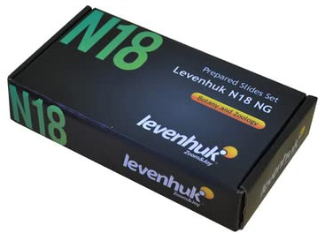 Levenhuk N18 NG Präparate-Set mit 18 Dauerpräparaten für Mikroskope | Pflanzen, Insekten und Mikroorganismen, mit Objektträgern und Deckgläsern, für Schule, Biologie und Mikroskopie