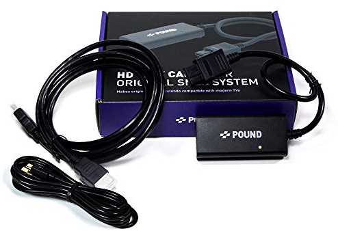 Pound HD Link Cable for Original Super Nintendo SNES - HDMI Cable With RGB Quality, 720p Resolution, Plus Micro USB Cable For Boosted Power