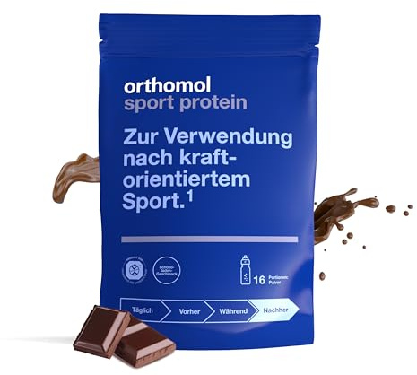 Orthomol Sport protein - Regeneration nach dem Kraftsport - Eiweißpulver mit Kreatin und BCAAs - Schokoladen-Geschmack - Pulver à 16 Tagesportionen