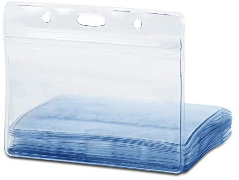 Nekava 10 x Kartenhüllen transparent und flexibel bietet idealen Schutz vor Staub und Wasser und ist als Ausweishülle | Ausweishalter | Kartenhalter oder Namenschilder bestens geeignet