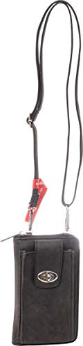 SWEET&PSYCHO GELDBÖRSE/Pochette/Handy-Fach 6007/55/0 Psychoblack 18 x 4 x 11 cm (Maße ohne Umhänge Gurt) für große Handy´s NEU