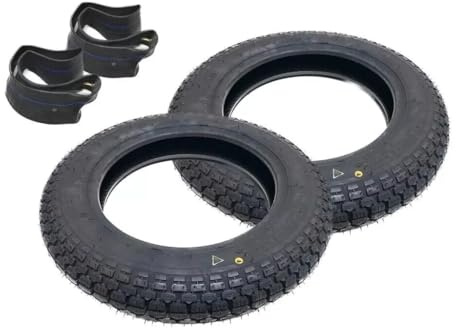 Streetparts24 2X Reifen + Schläuche Set 3.00-10 80/90-10 3x10 für Roller Mofa Scooter passend für Zündapp R 50, Peugeot GL 10, Benelli S 50, Solo 725 726 UVM.