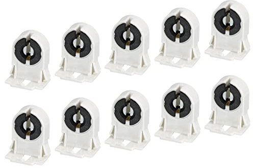 sourcing map Pack mit 20 T8 Lampenfassung Sockel ohne Shunt 37x30x24mm für LED Fluo Rohr