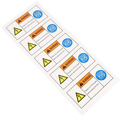 VILLFUL 5stücke Warnhinweise Aufkleber Für Elektroboxen Sicherheits-warnschild-aufkleber Vorsichtsaufkleber Warnaufkleber Für Maschinen Sicherheitsaufkleber