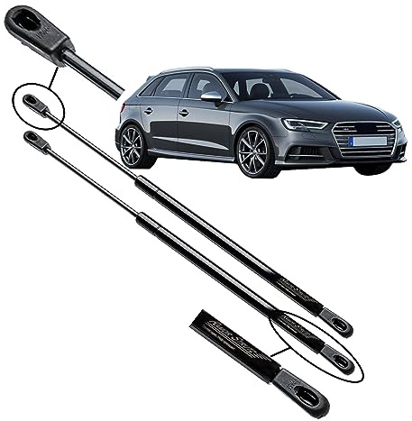 Ramor Strutz 2x Gasfeder Dämpfer Heckklappe Kompatibel mit Audi A3 2012-2025 8V1, 8VK. Gasdruckfeder Heckklappendämpfer Ersatz für 8V3827552 und Andere.