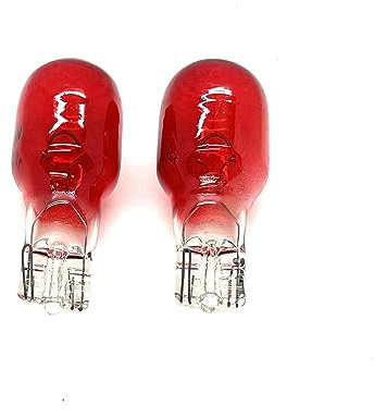 LiteSync HLG-W16W-Rx2 Halogen Bulbs 12V 16W Red Light Emitted Rear Fog Tail 921R 8.5mm x 35mm Wedge E Marked