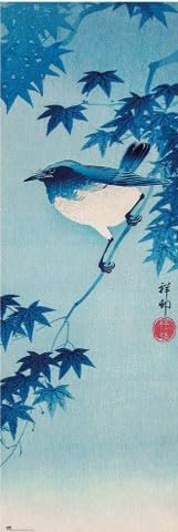 empireposter Ohara Koson - Vogel - Poster Plakat Druck - Grösse 53x158 cm + 2 St Posterleisten Alu 63 cm