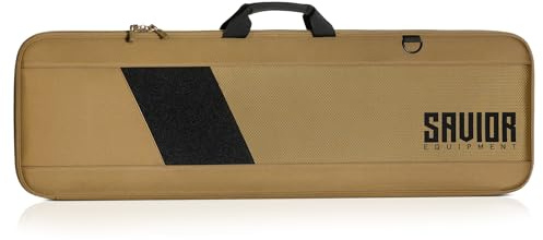 Savior Equipment Specialist Single Long Gun Bag Tactical Padded Soft Case w/Padded Handle Carrier, Adjustable Sling, Dual Lockable Zipper, 42 Inch FDE