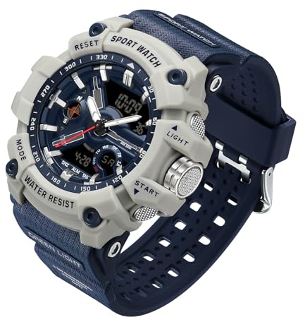 findtime Militär Uhr Armbanduhr Herren Digital Military Watch Tactical Outdoor Sport Jungen Männer Herrenuhr Blau Grün Schwarz Digitaluhr Chronograph Herren 5 ATM Wasserdicht Stoppuhr Wecker Sportuhr
