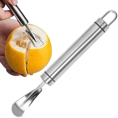 Grapefruitschäler | Edelstahl Orangenschäler Werkzeug | Orange Stripper Peeler | Lebensmittelqualität Obstöffner Cutter | Pomelo Öffner | Orange Zitrusschäler für Zitrusfrüchte, Mango, Banane, Zitrone