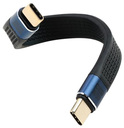 Carga rápida Cable Corto USB4.0 Tipo C de 240W PD para Carga Rápida y Transferencia de Datos a 40Gbps, 8K@60Hz, Compatible con Dispositivos Thunderbolt 3 y 4, Ideal para Smartphones y Laptops, 13cm