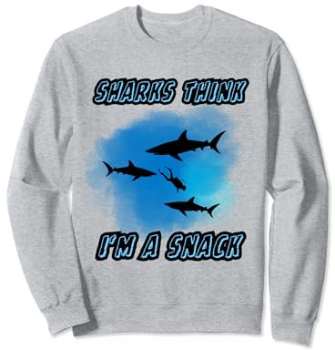 Tauchen mit Haien Haitauchen Haitaucher shark diving Sweatshirt