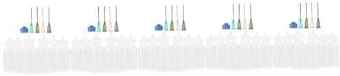 VILLCASE 5 Sätze Dosierflasche Applikatorflasche Für Den Haushalt Praktische Trinkflasche Haushaltsnadelflasche Tragbare Leimflasche Applikatorflasche Mit Präzisionsspitze TIPP Metall