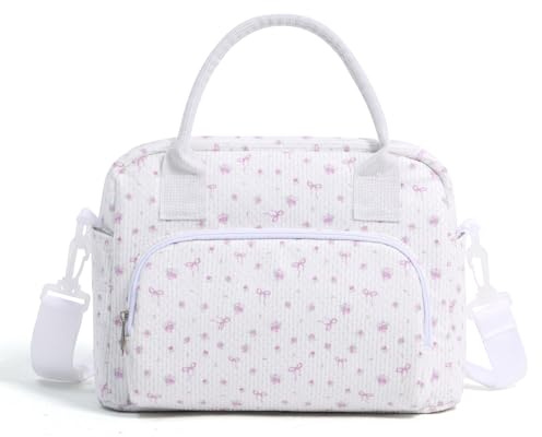 AOTM Sac isotherme Repas Femmes, 12L Grande Lunch Box Isotherme, Sac Réutilisable Imperméable avec Bandeoulière pour Filles et Adultes, Lunch Bag Pratique pour Étudian/Bureau/Pique-nique
