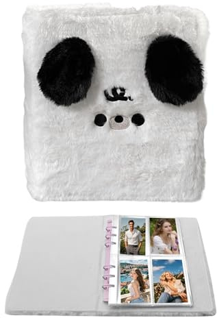 Album Souvenirs Chien Peluche |1* Pcs Organisation Douce Et Réglable |21x18x4.8cm Classeur Anneaux Souples Stockage Mémoire | Pour Famille, Mariage Et Voyage, Idéal Bébé , Cadeau Scrapbooking