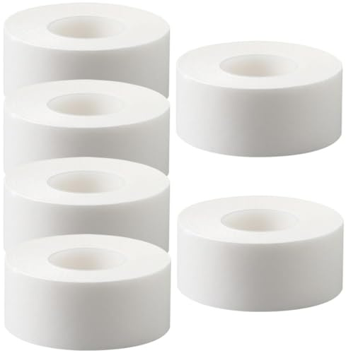 Mikikit Protectores de Sudor Adhesivos para Cuello de Camisa Tela No Tejida de Color Claro 6 Rollos Absorbentes y Desechables para Uso Diario y Portátil