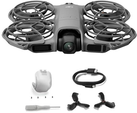 DJI Neo 2 (Drone Only), Lightweight & Foldable 4K Drone With Camera, Palm Takeoff & Landing, Gesture Control, ActiveTrack, Omnidirectional Obstacle Sensing (DJI Neo 2 (Drone Only))