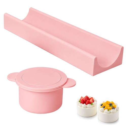 QhgPnt Pink Cake Pop Mould Set, Complete Cake Pop Kit for Home Baking, Pink Cutter and Pusher for DIY Desserts, Baking Tools for Home Kitchen and Party Treat Preparation