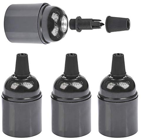 FOCCTS 4 Stück Glühbirnen E27 Adapter (φ38 * H50mm) Bulbhead Light Converter zu E27 Lampenfassung mit Glühbirnenhalter für Vintage Glühbirne Wasserdichte isolierte Glühbirne Schraube