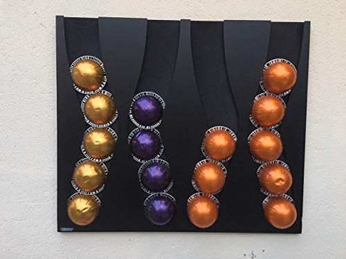 distributeur, porte capsules VERTUO Nespresso compatible et DOLCE GUSTO (noir)