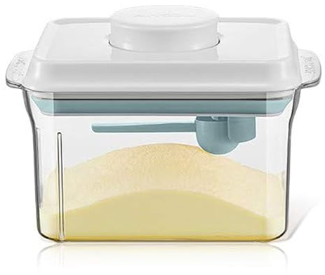Nocsm 1000ml Distributeur De Lait en Poudre. RéCipient à Poudre Scellé. BoîTe De Rangement Portable pour Lait en Poudre (Transparent 1L)
